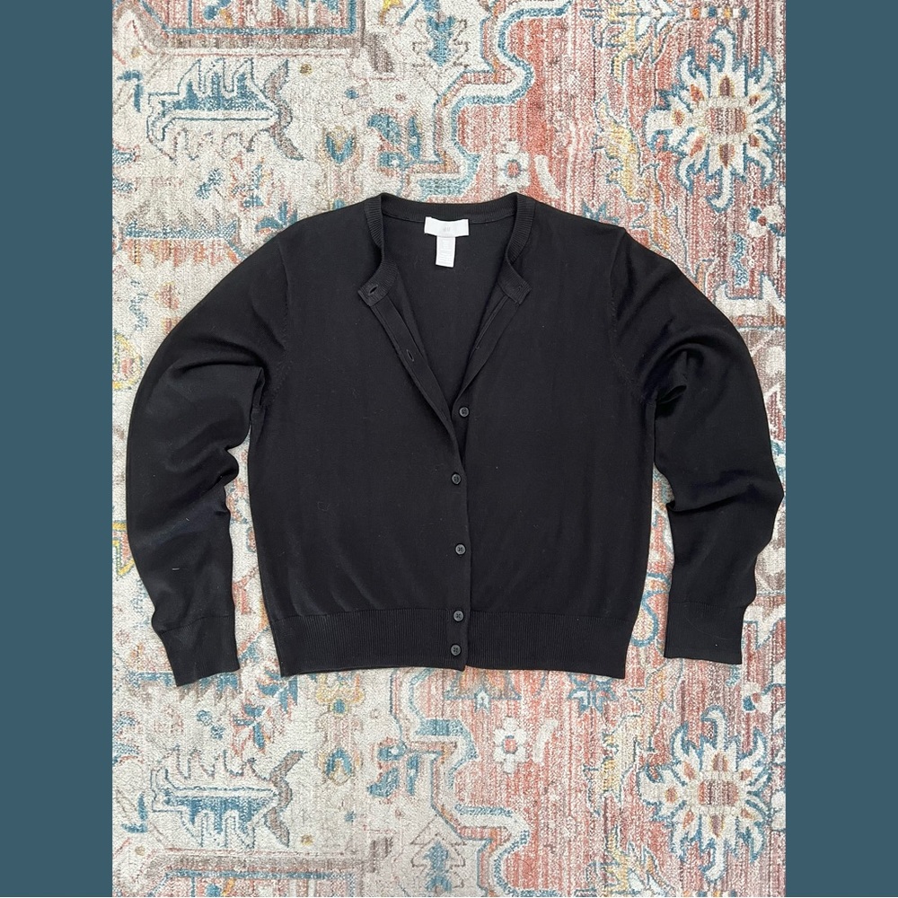 H&M Black Button Down Sweater